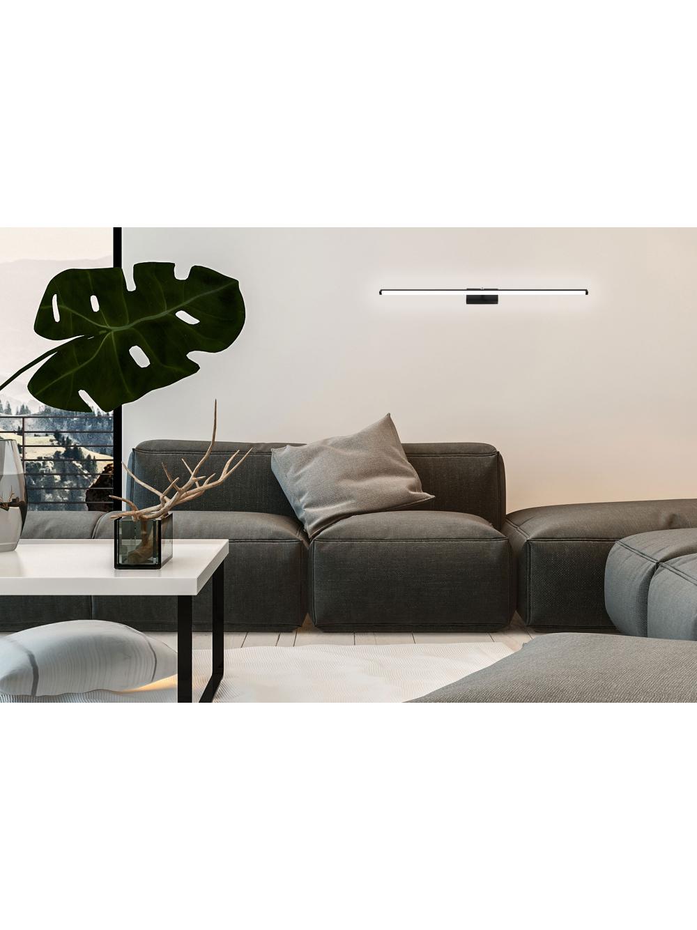 LAMPA KINKIET ŁAZIENKOWY LED NAD LUSTRO 12W 50CM APP373-1W CZARNA