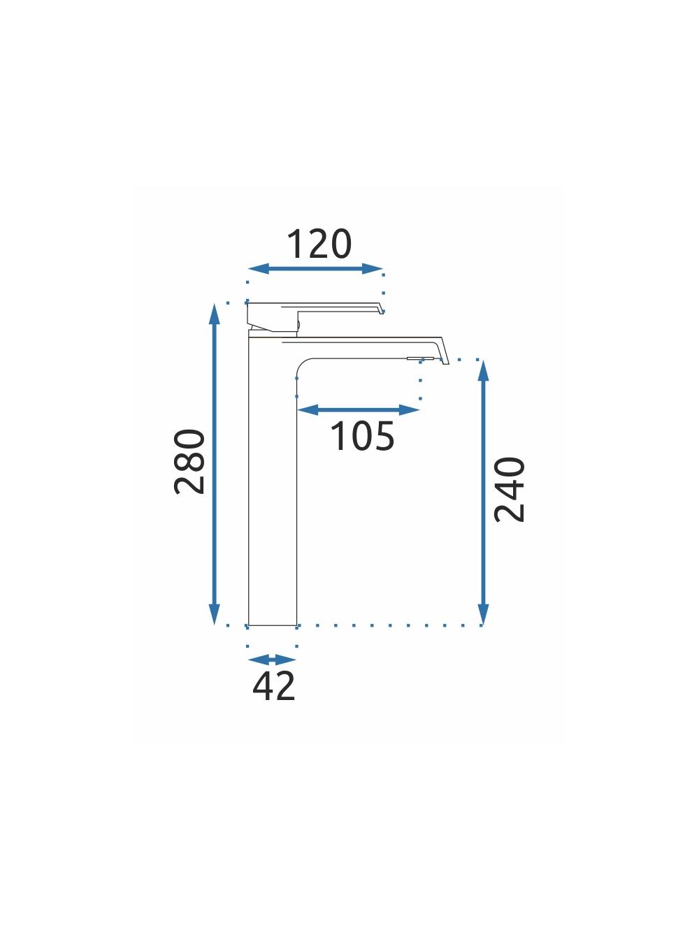 Βρύση νιπτήρα REA HASS Chrome High