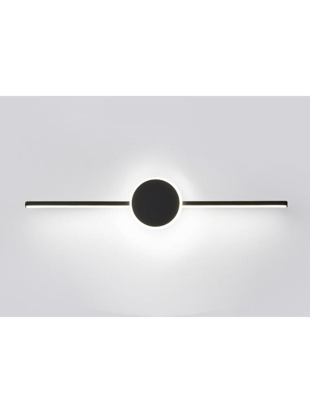 KINKIET ŁAZIENKOWY LED ROUND BLACK 40CM APP848-1W