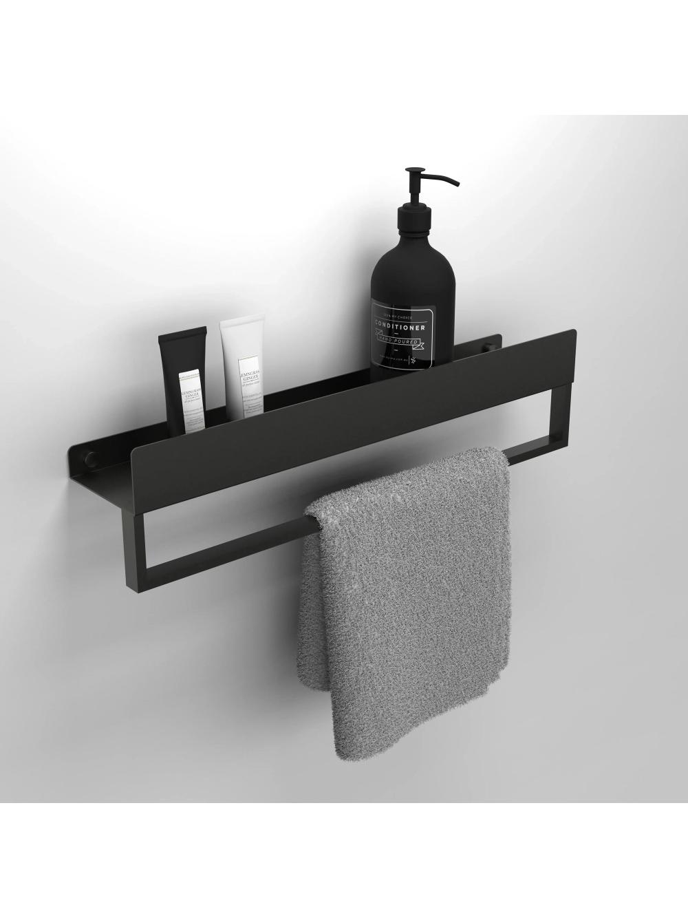 Półka łazienkowa wannowa SF01 60cm czarny mat