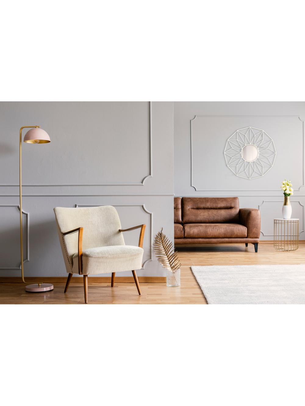 Lustro geometryczne 12-kątne białe 58 cm MC60375