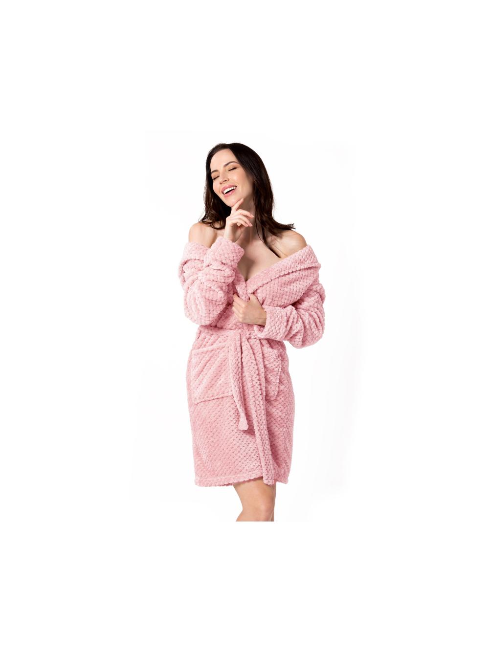 Szlafrok damski Diamond Light Pink S/M