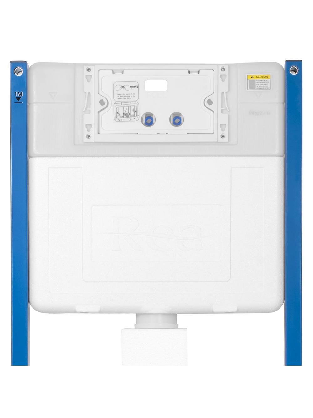 Cadru WC încastrat Rea cu buton HD Chrome