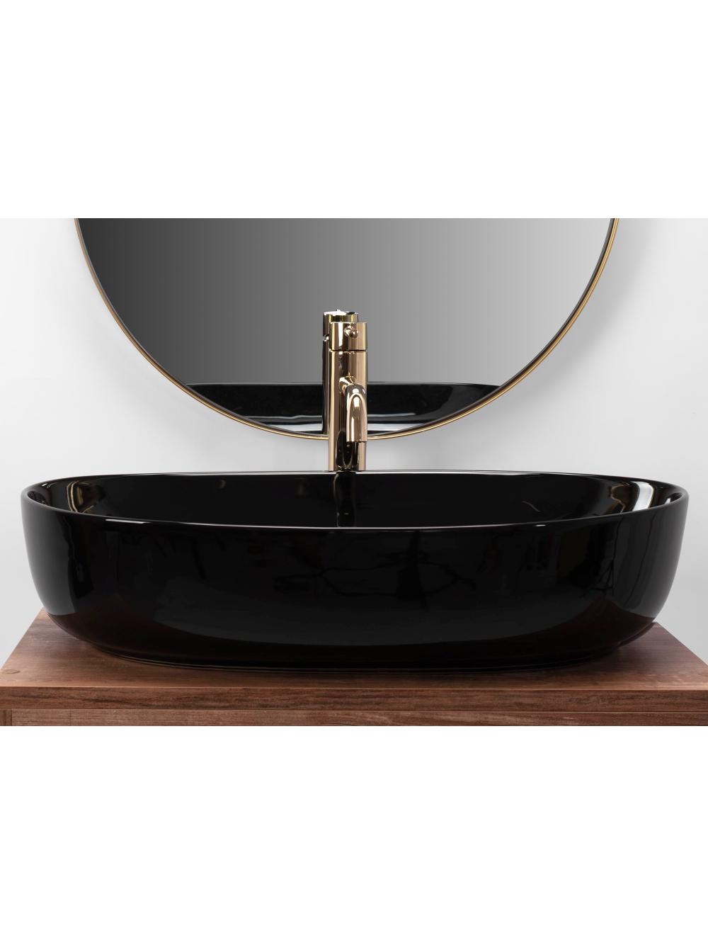Umywalka nablatowa Rea CLEO 61 Black
