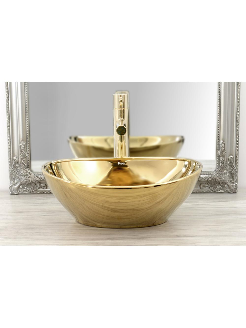 Βρύση νιπτήρα Rea Tess Gold High