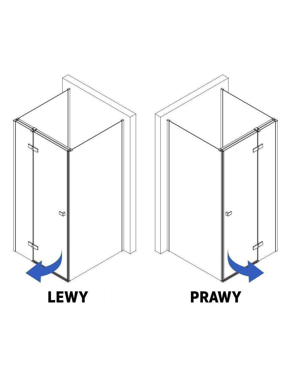 Shower enclosure Rea Atlas 100x100 Chrome
