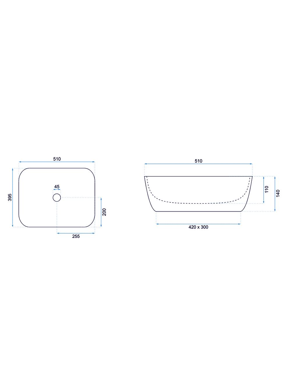 Rea Freja Ziloņkaula krāsas galda izlietne