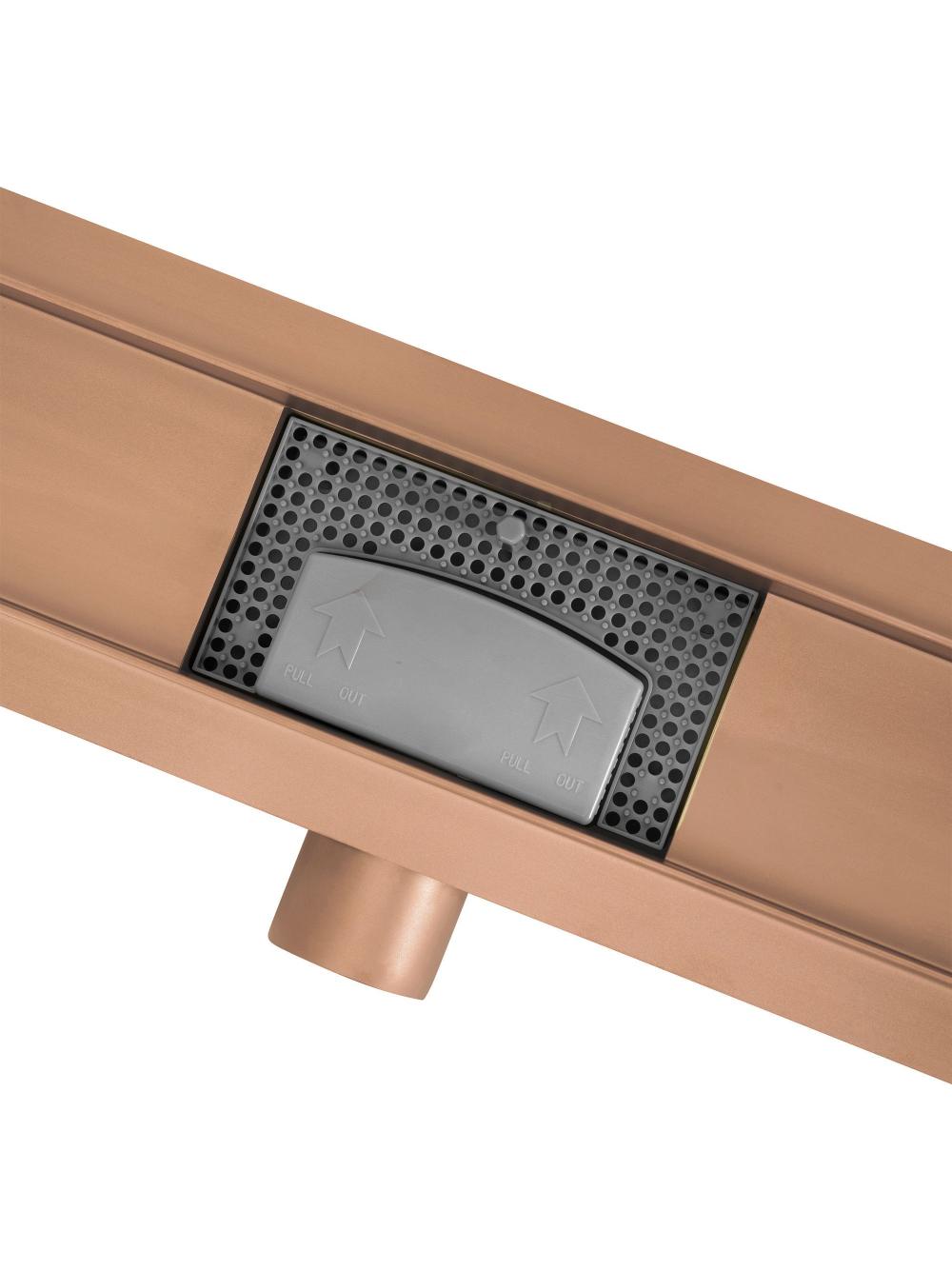 Odtokový žlab Rea Neox brush copper 70