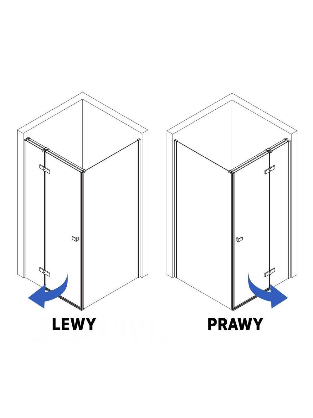 Shower enclosure Rea Atlas 80x100 Chrome