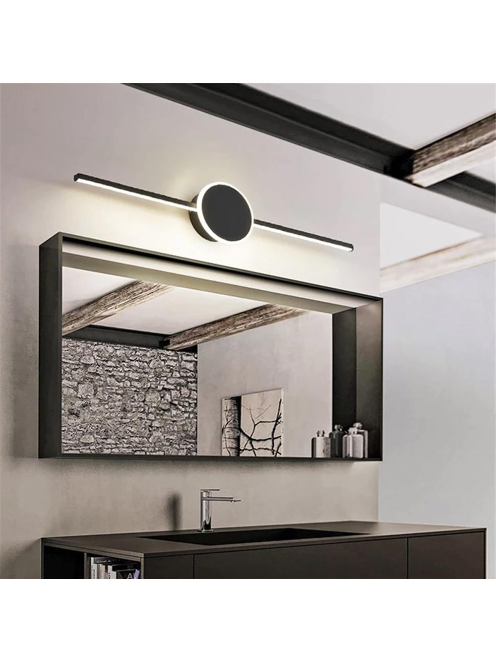 KINKIET ŁAZIENKOWY LED ROUND BLACK 40CM APP848-1W