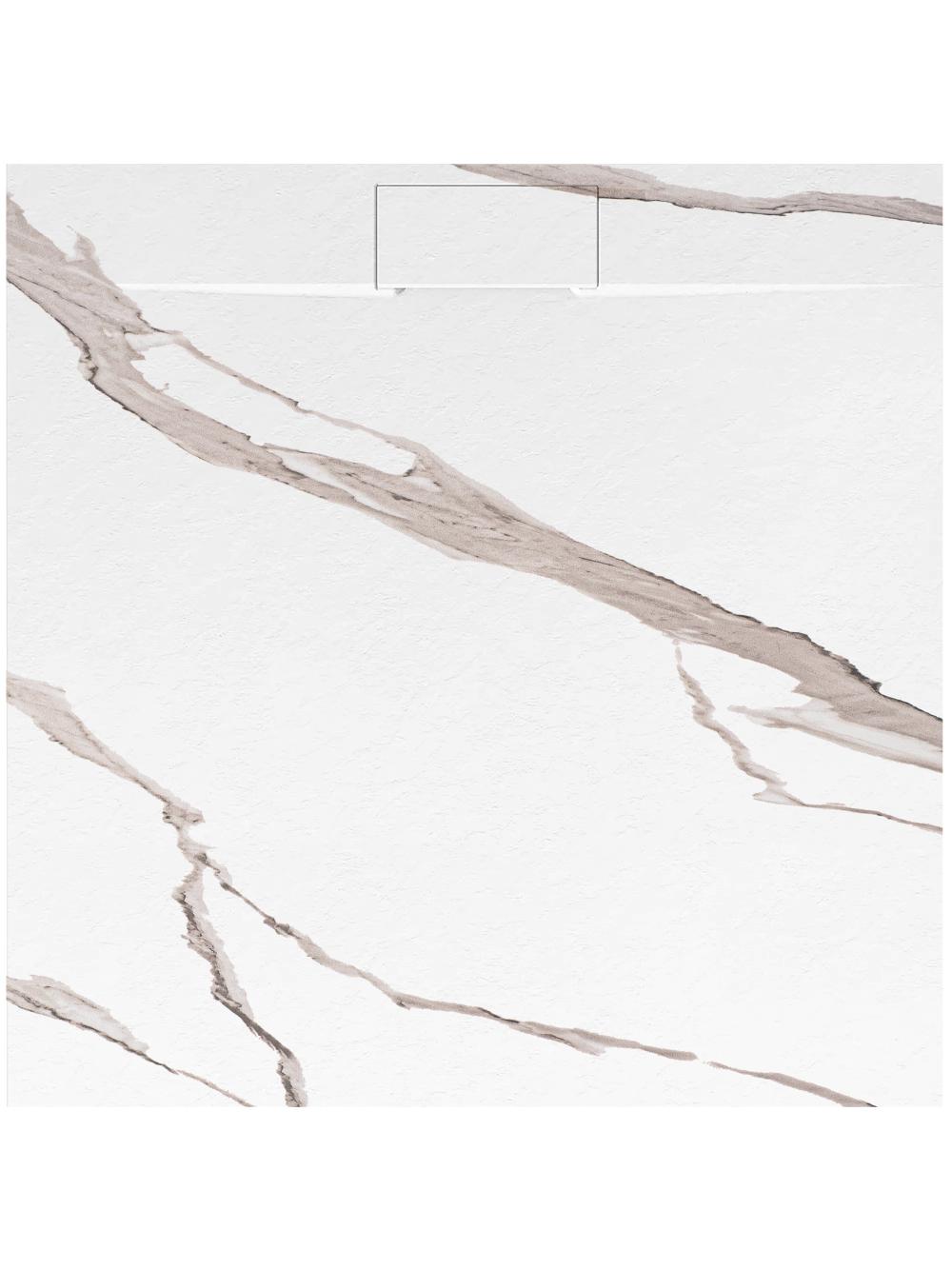 Brodzik prysznicowy Bazalt CARRARA WHITE 90x90