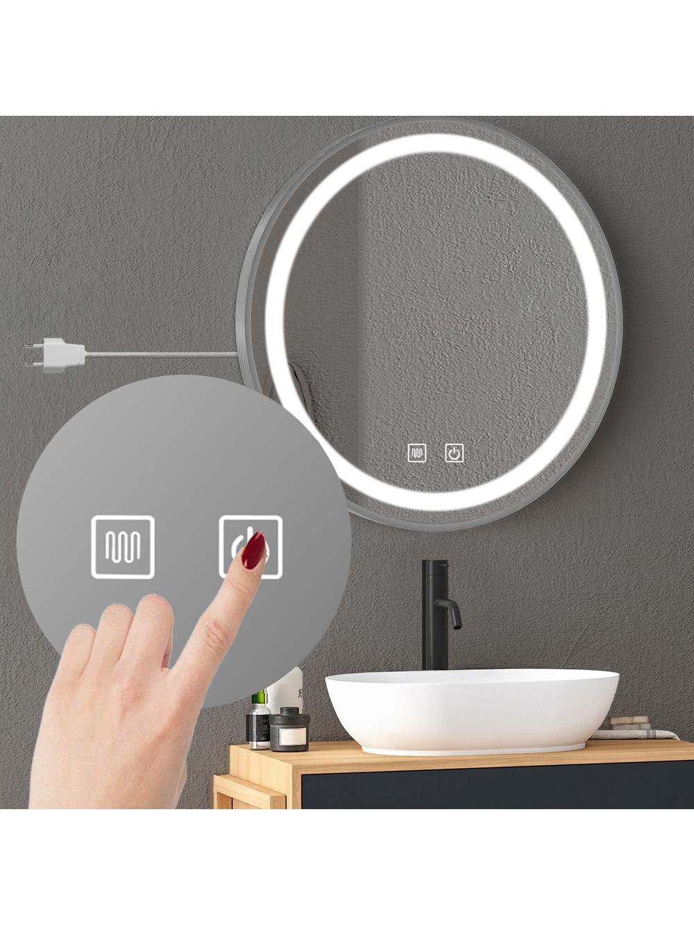 LUSTRO ŚCIENNE LED 60cm MMJ stal szczotkowana
