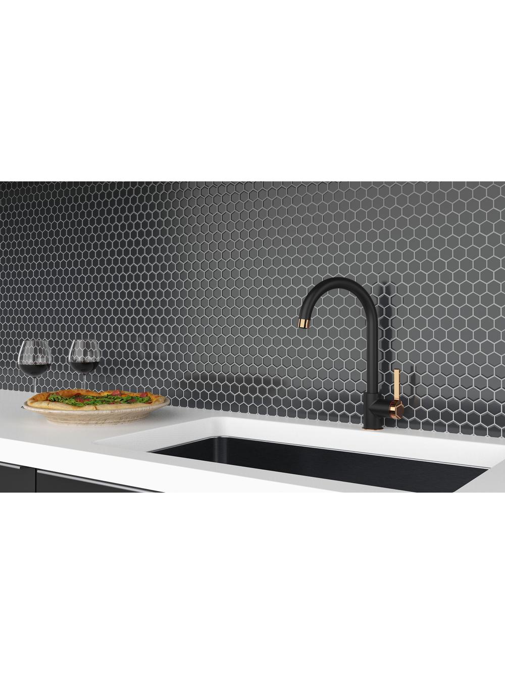 Mozaika hexagon 133425 Czarna