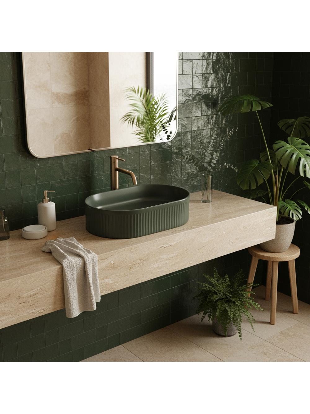 Kriauklė stalviršio Rea Vanda Olive Matt