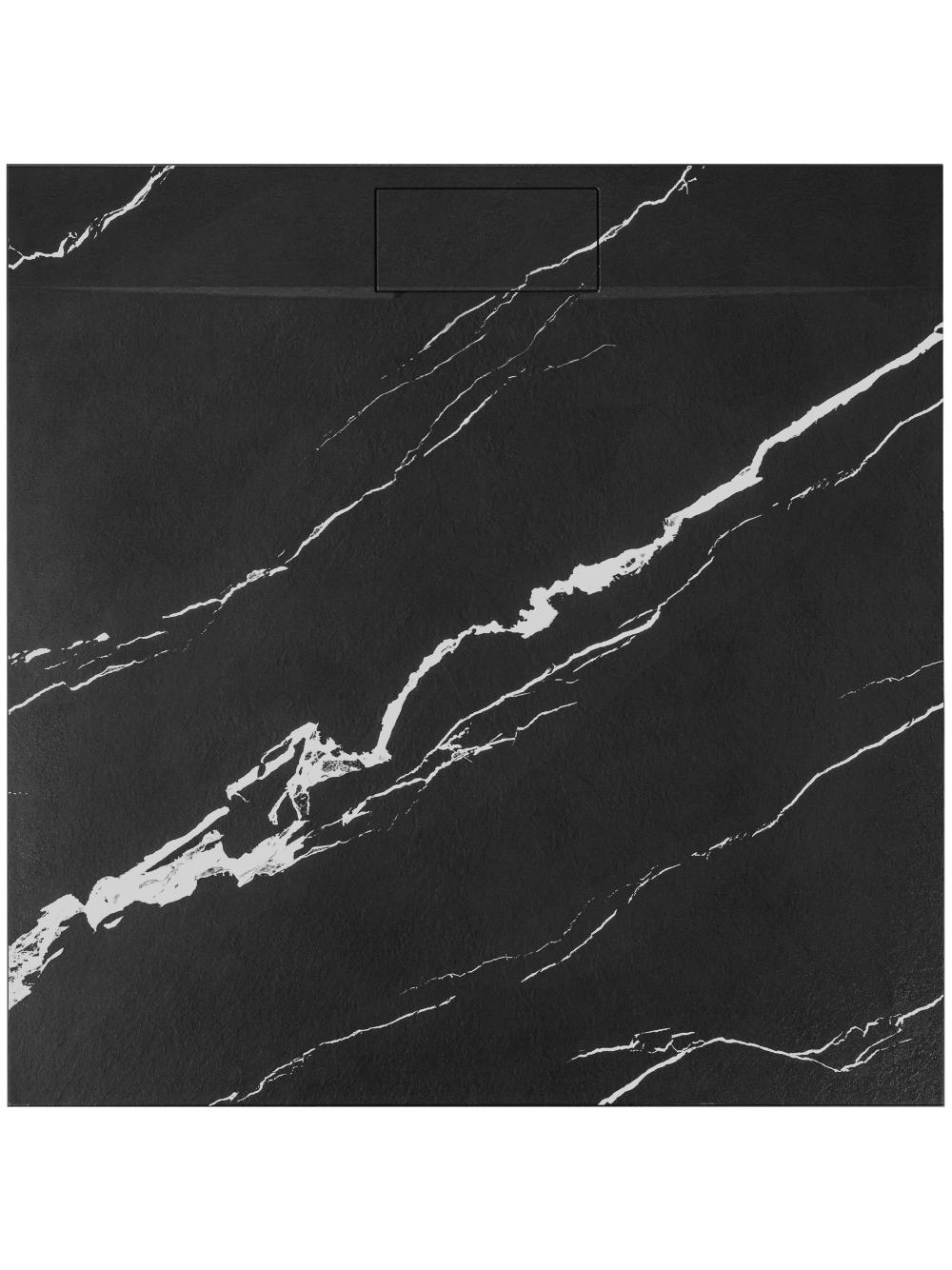 Brodzik prysznicowy Bazalt CARRARA BLACK 90x90