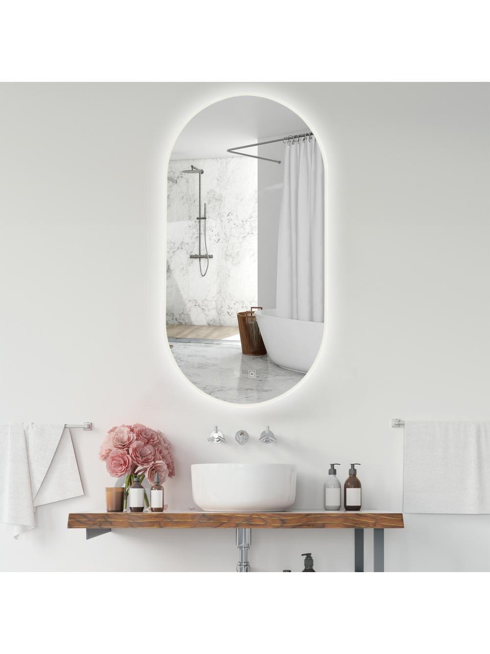 LUSTRO ŚCIENNE LED EGJ 50x90 cm