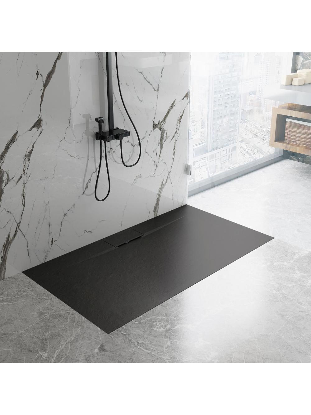 Brodzik prysznicowy Bazalt Long Black 90x120