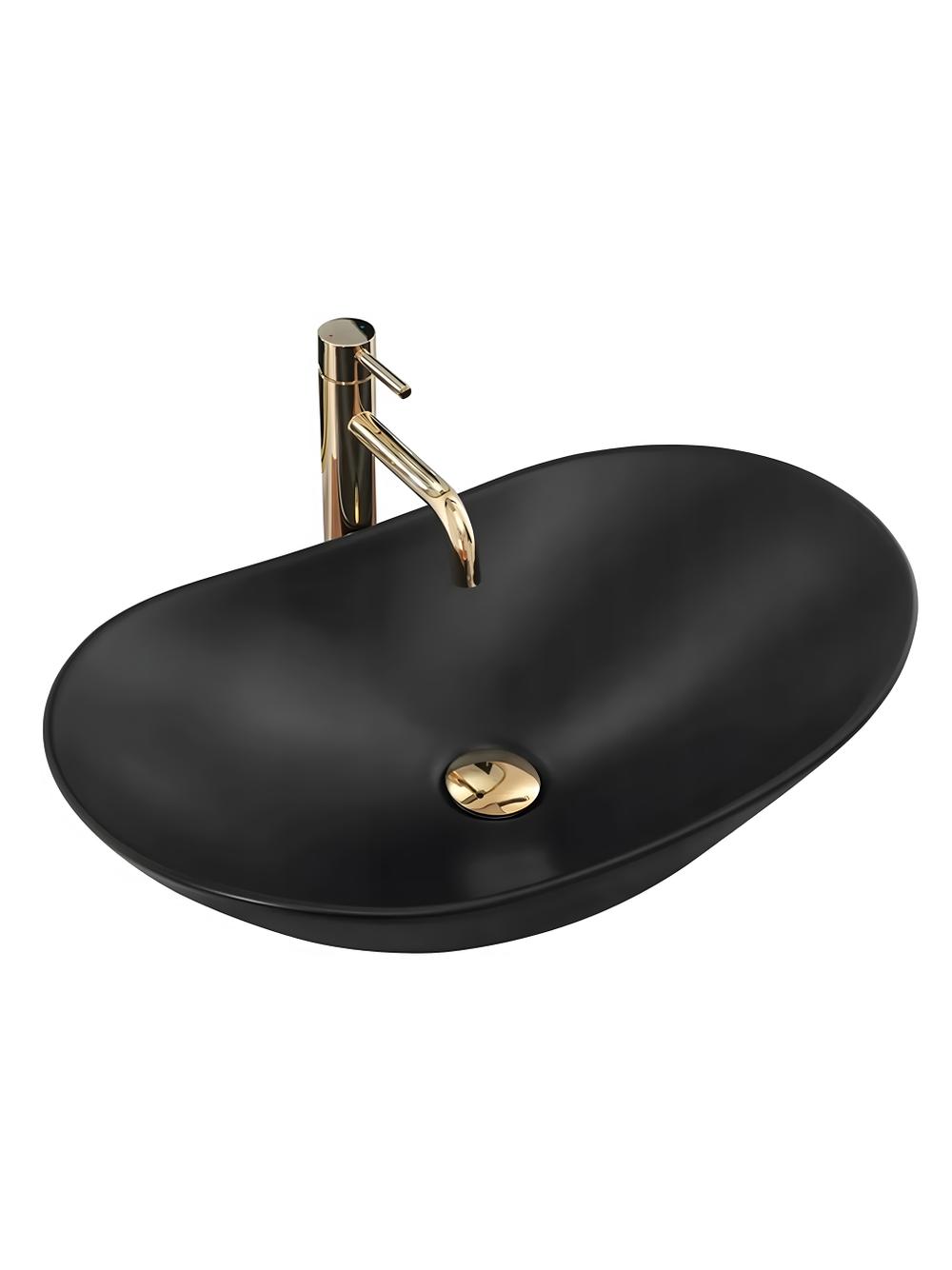 Umywalka nablatowa Rea Royal 60 Black Mat