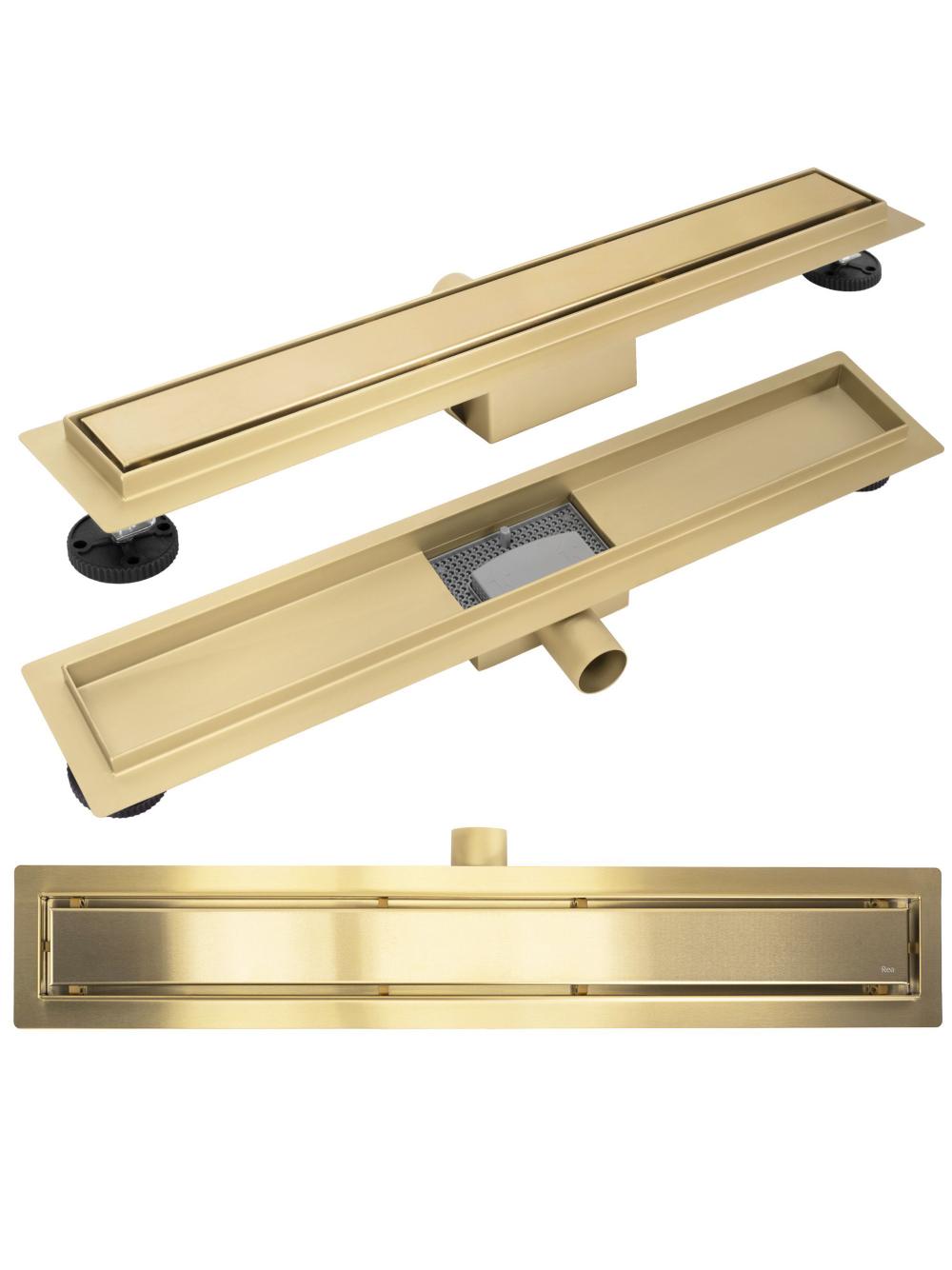 Linijski odtok REA Neox brush gold 80