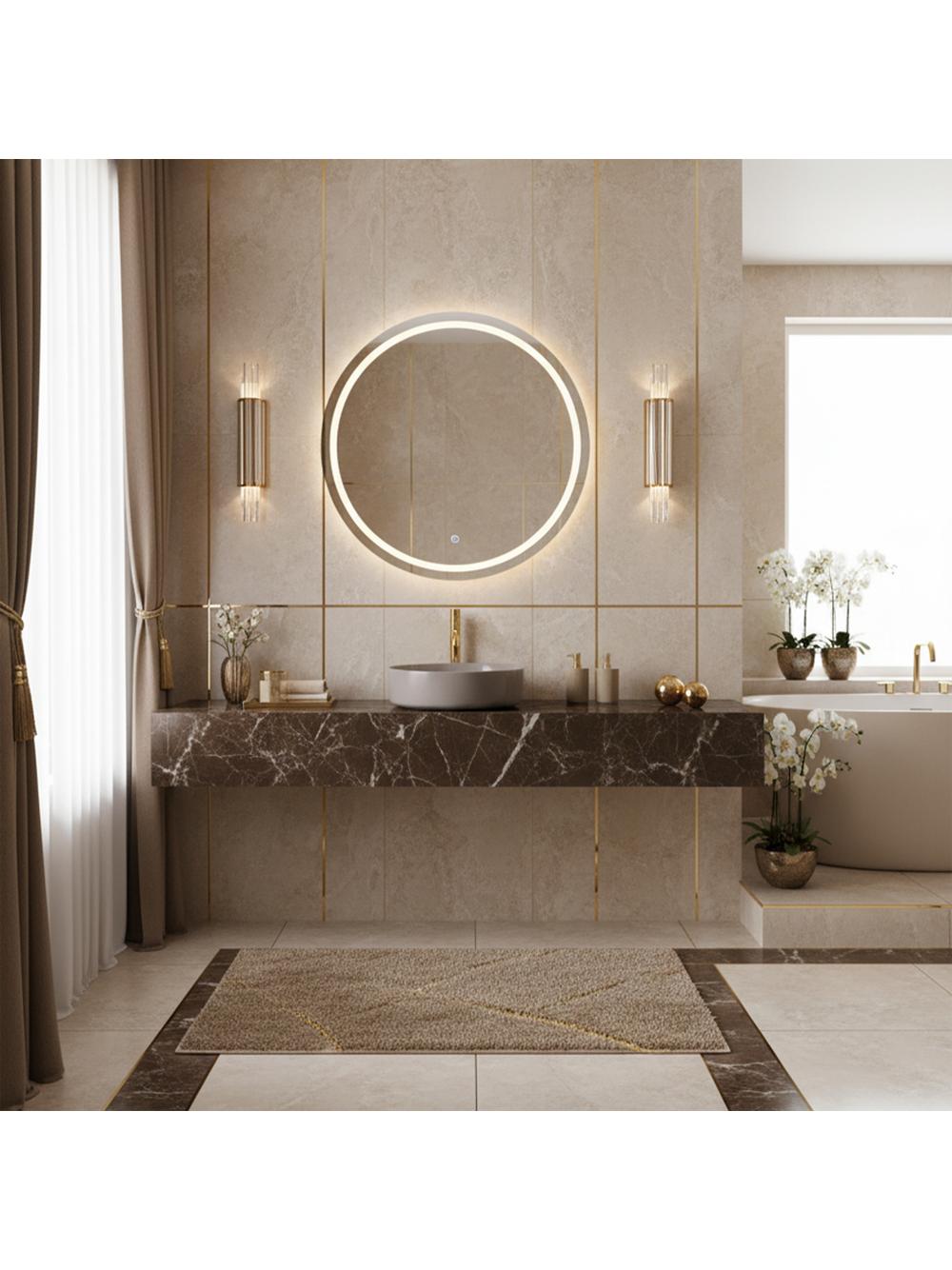 Umywalka nablatowa Rea Sami Beige Shiny