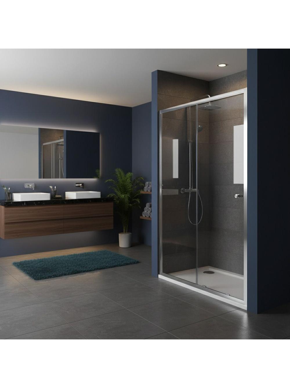Porte de douche Rea Primo Slide 120 Chrome