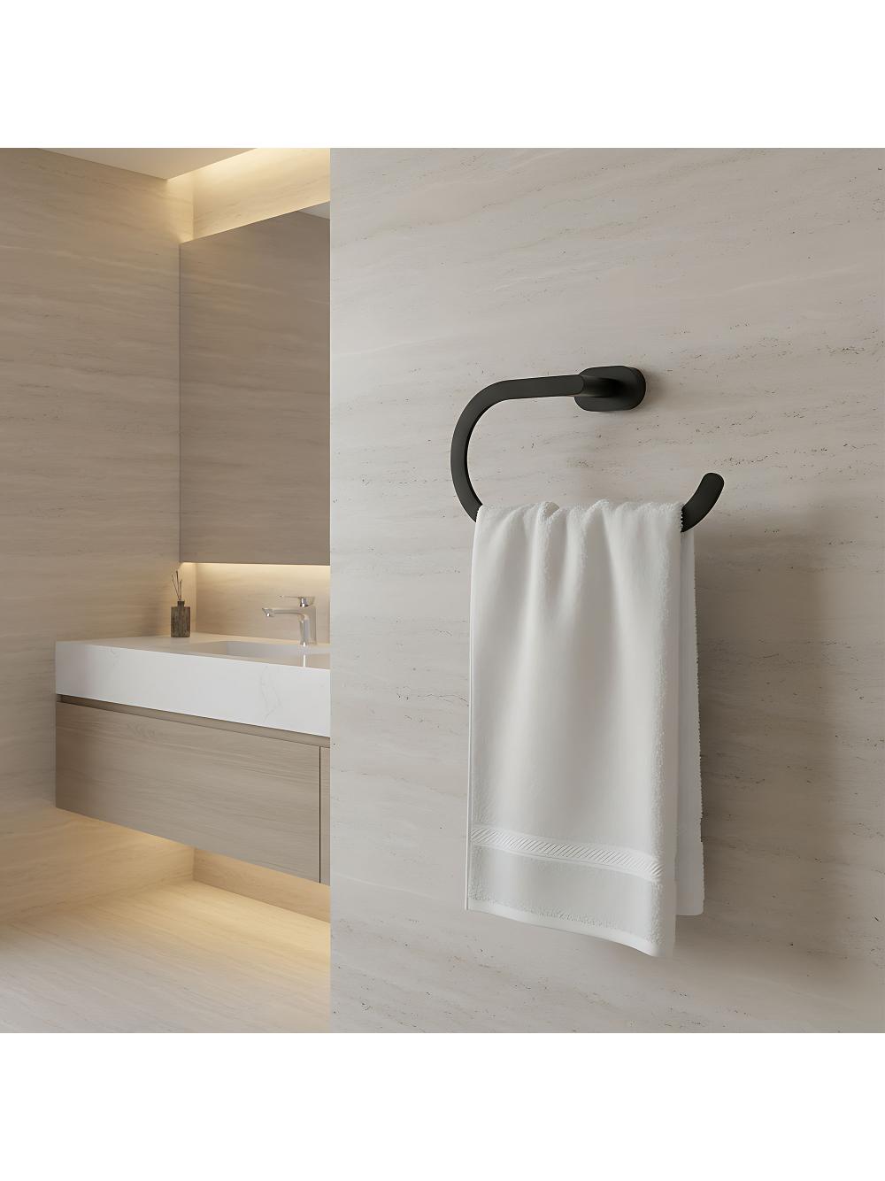 Wieszak łazienkowy RING 110 Til Czarny
