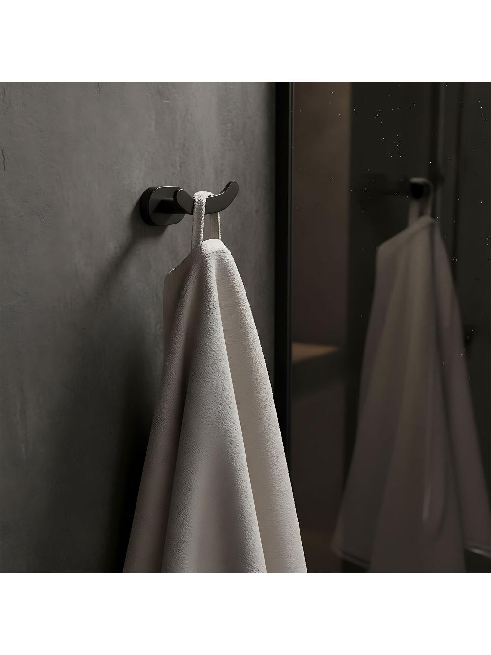 Wieszak łazienkowy Til 105 Czarny