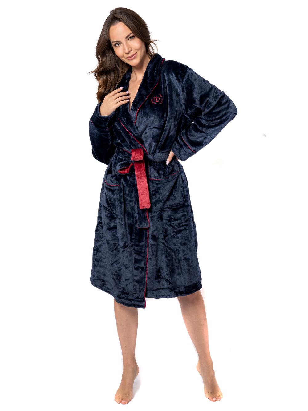 Szlafrok Damski Roger Navy Red M
