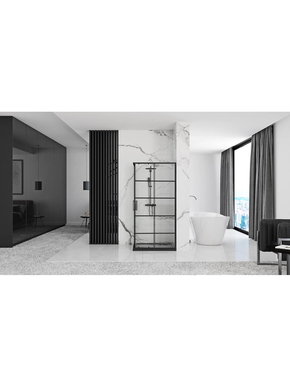 Kabina prysznicowa Rea Concept Black 80x100