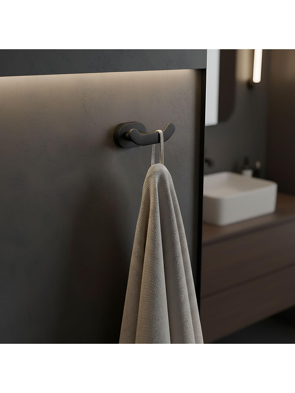 Wieszak łazienkowy Til 105 Czarny