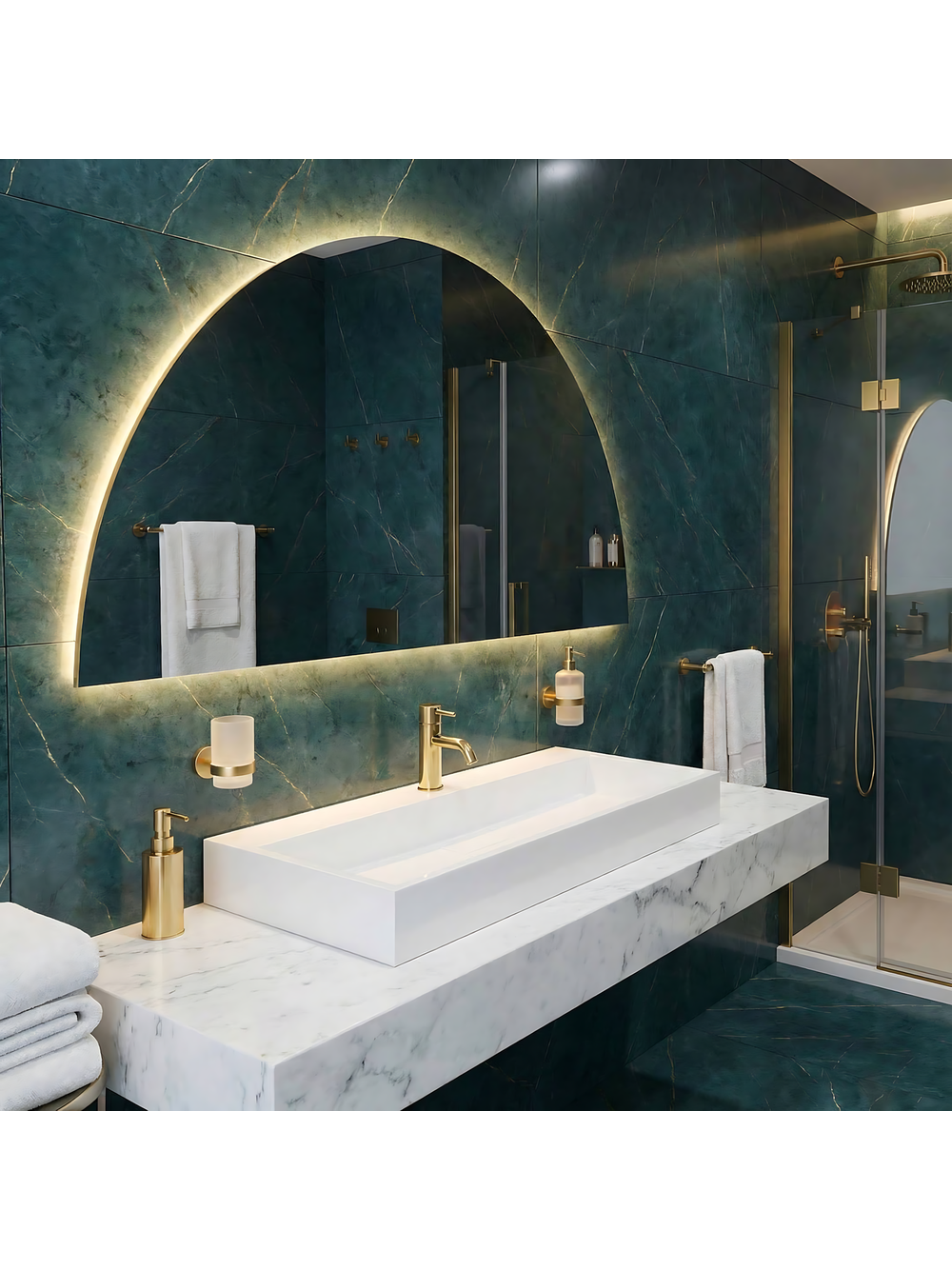 Умывальник конгломератный на столешницу GOYA 100CM