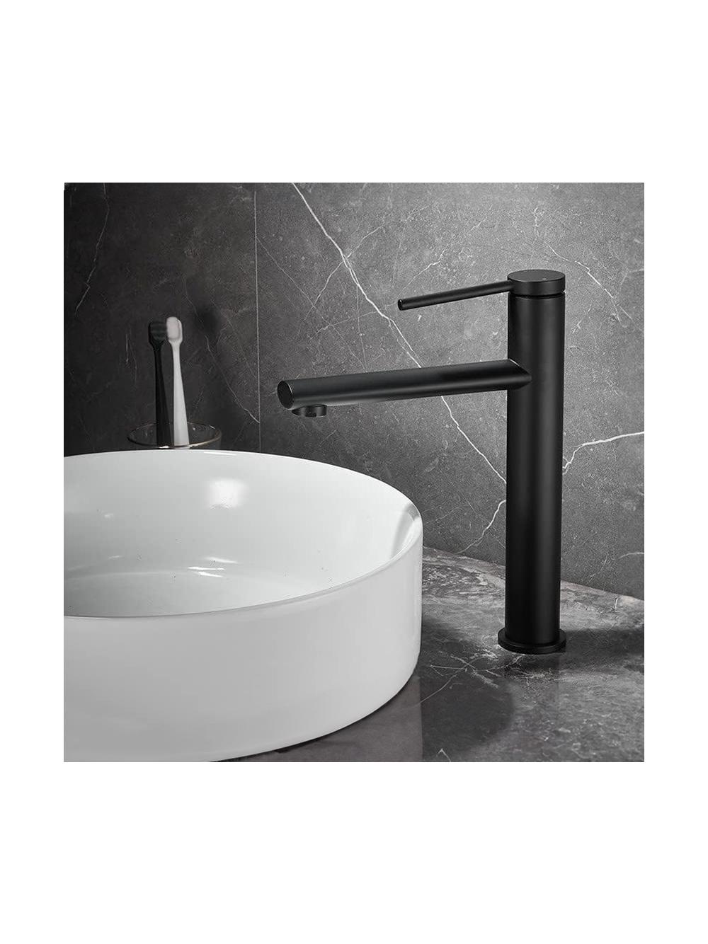 Bateria Umywalkowa REA OVAL Czarna Wysoka