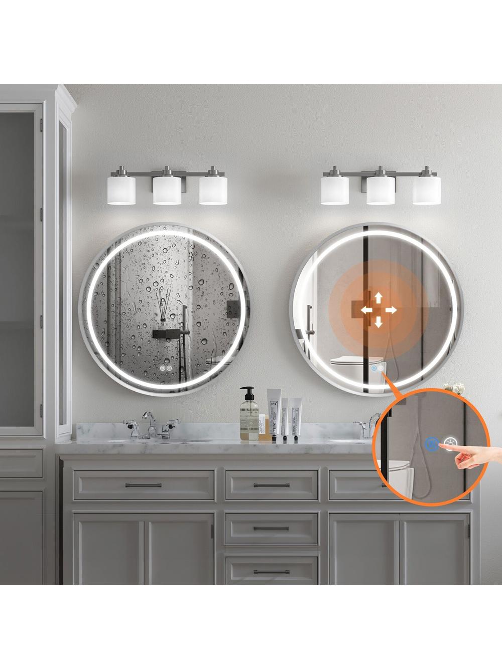 LUSTRO ŚCIENNE LED 60cm MMJ stal szczotkowana