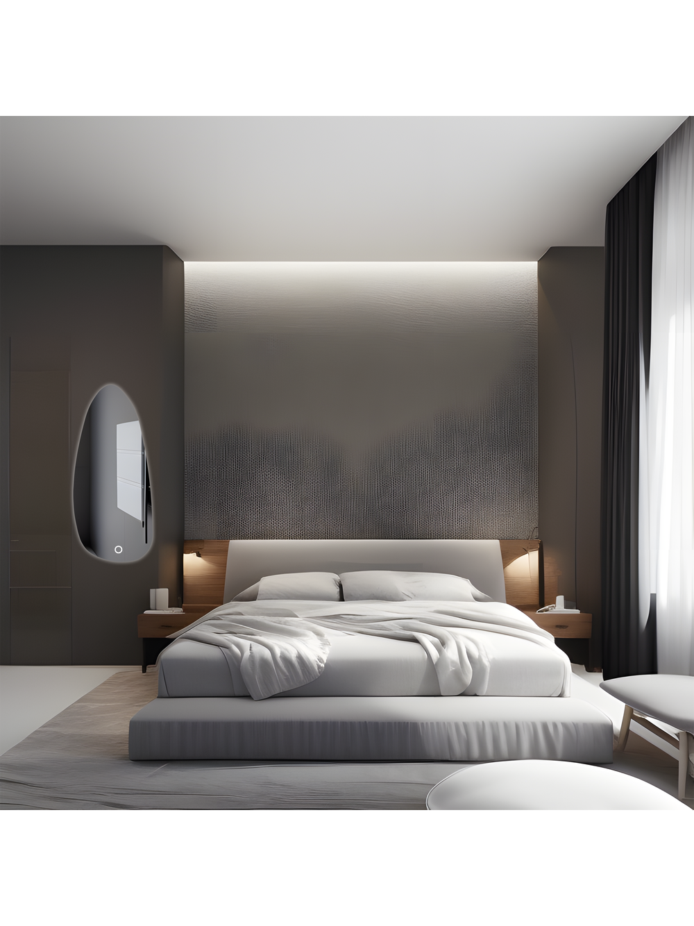 LUSTRO ŚCIENNE LED 120x55cm YH-3359