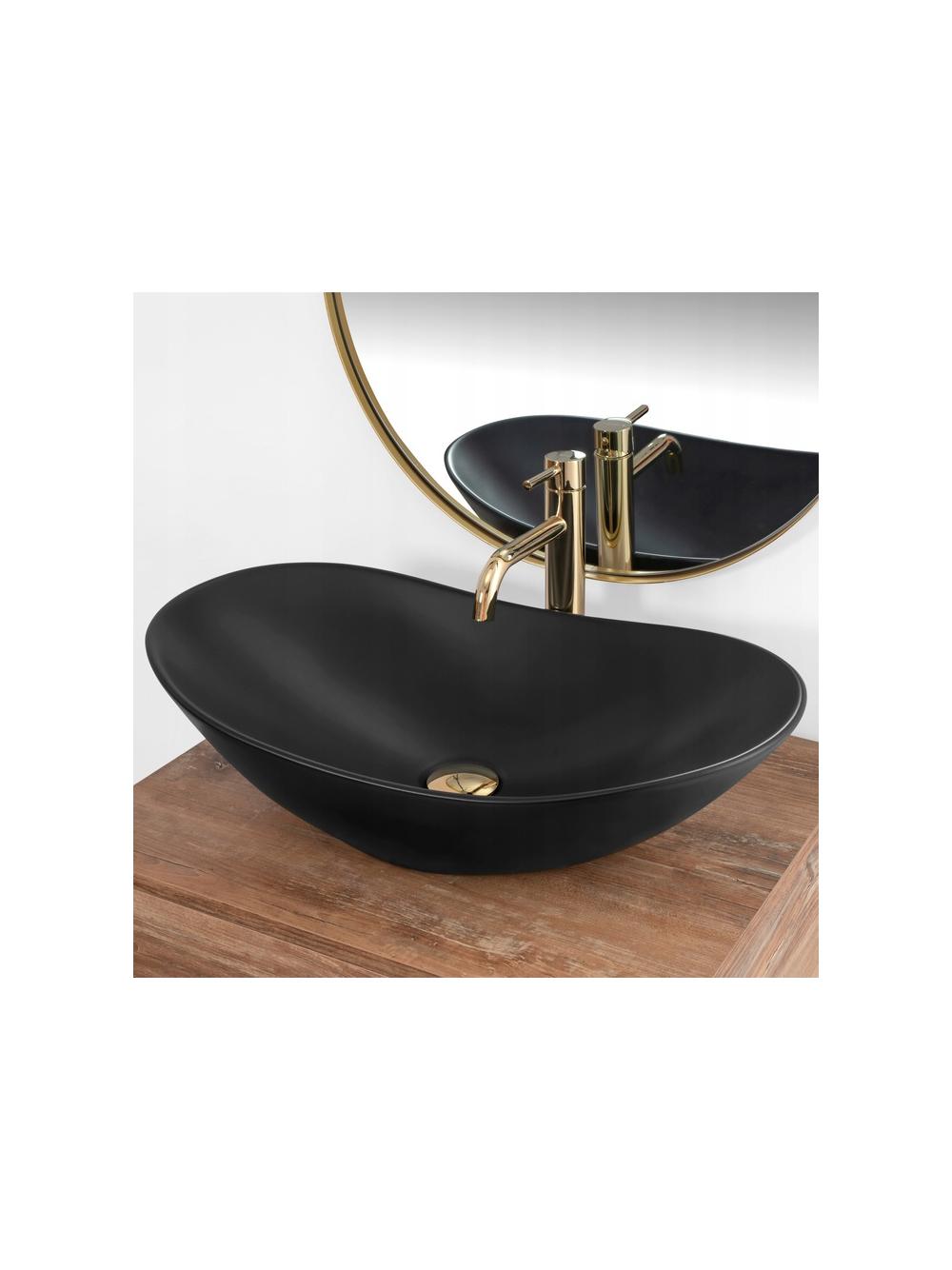 Umywalka nablatowa Rea Royal 60 Black Mat