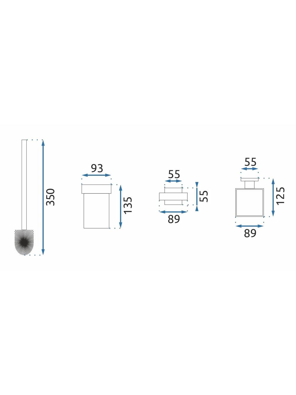 Szczotka WC Czarna 332918 ERLO 05