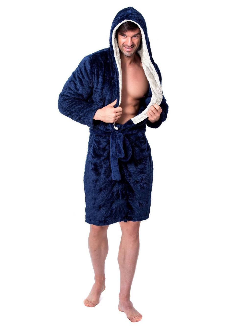 Szlafrok męski Jordan Navy Ecru L