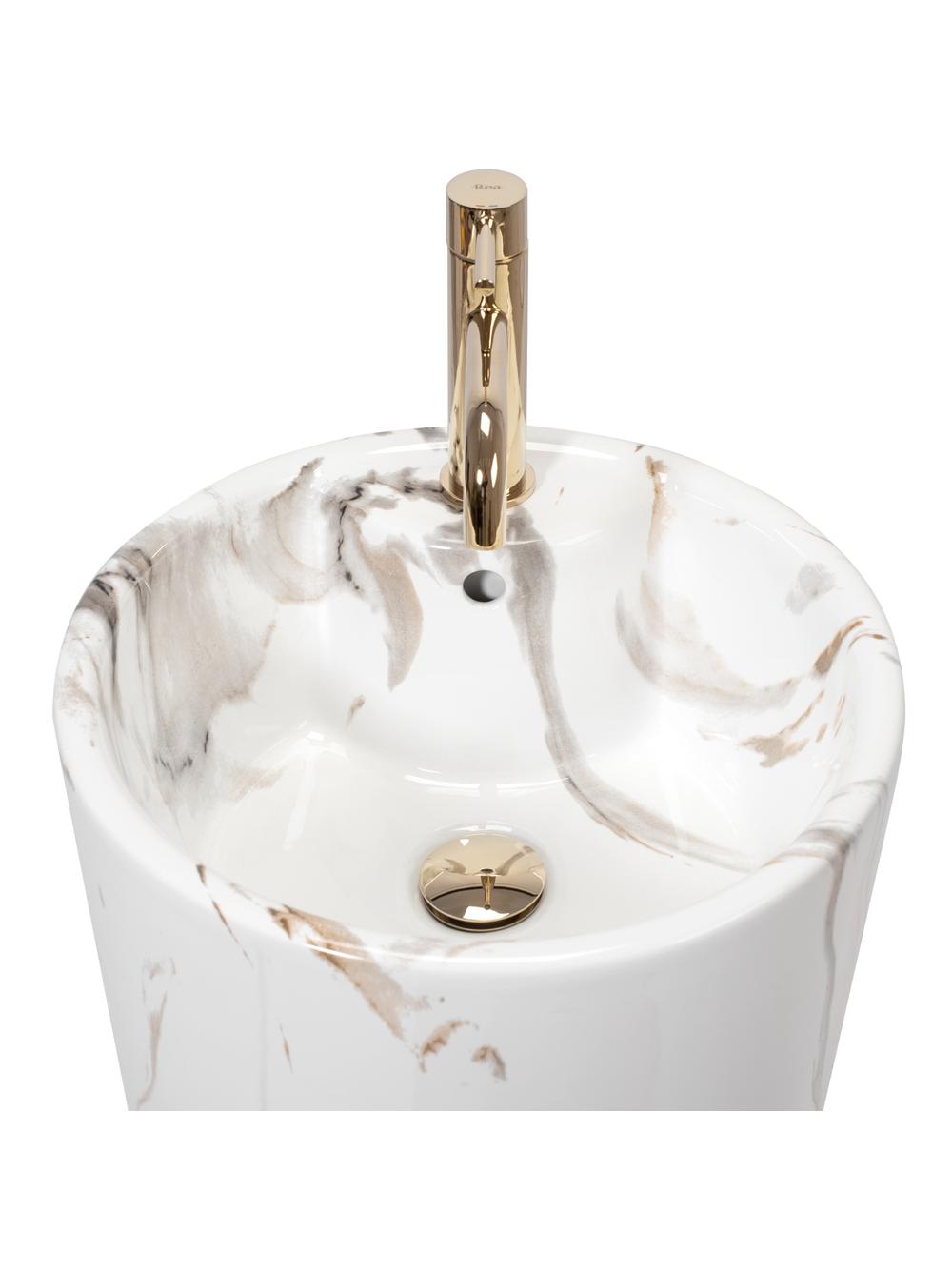 Umywalka Ceramiczna Wolnostojąca Blanka Marble Marmur