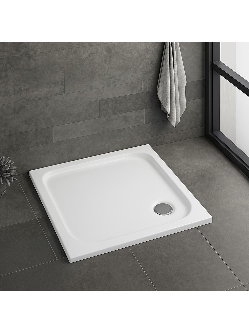 Base de duche acrílica Rea Belmond White 90x90