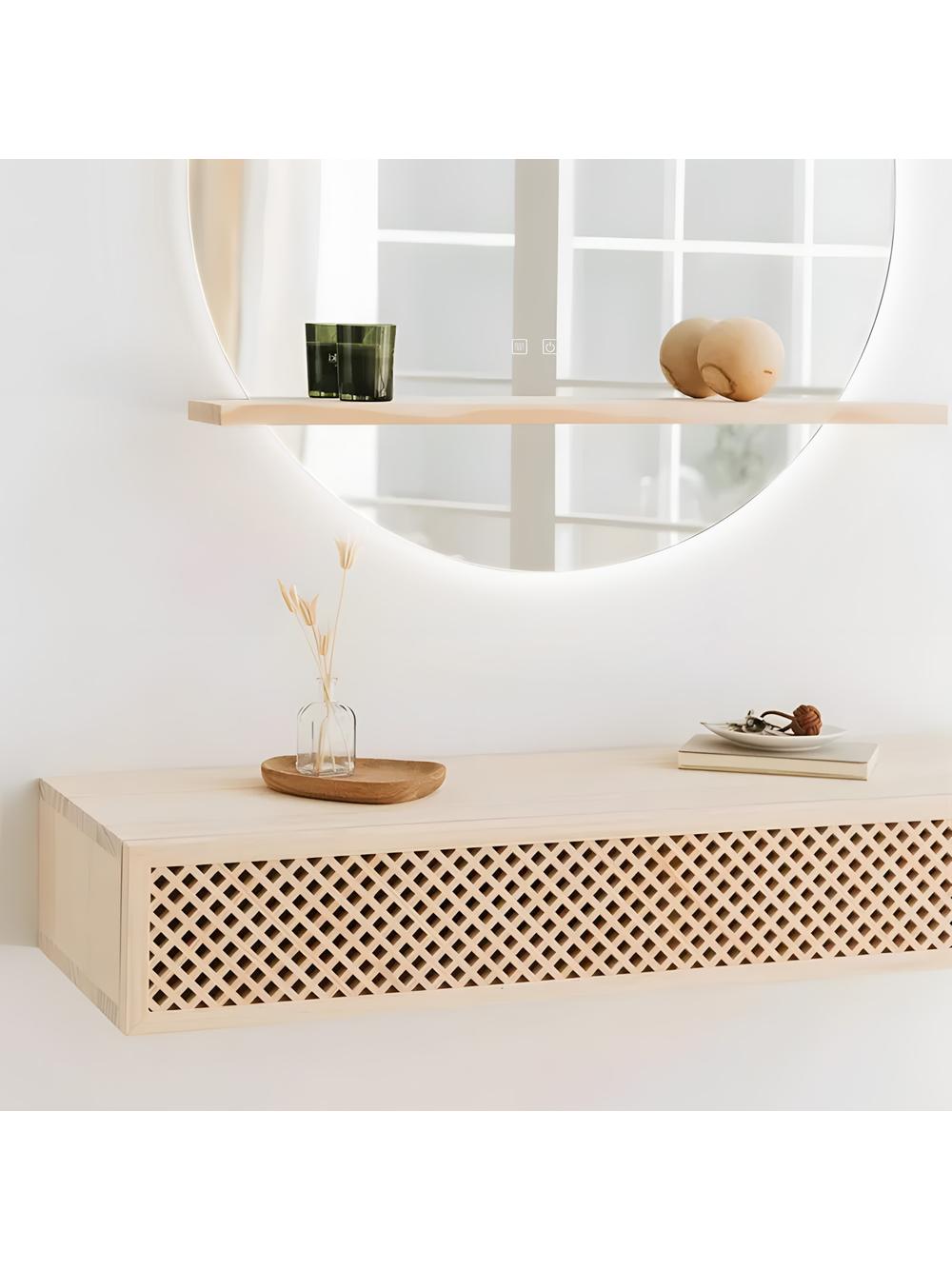 LUSTRO ŚCIENNE LED Z PÓŁKĄ 60cm 102