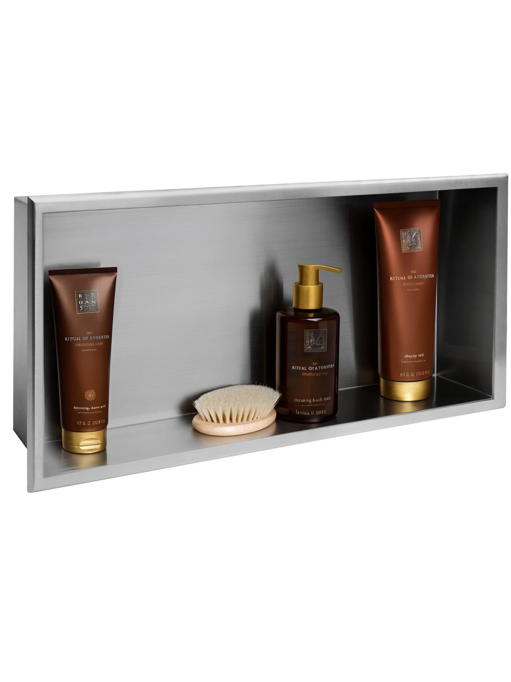bathroom shelf 30x60 steel brush