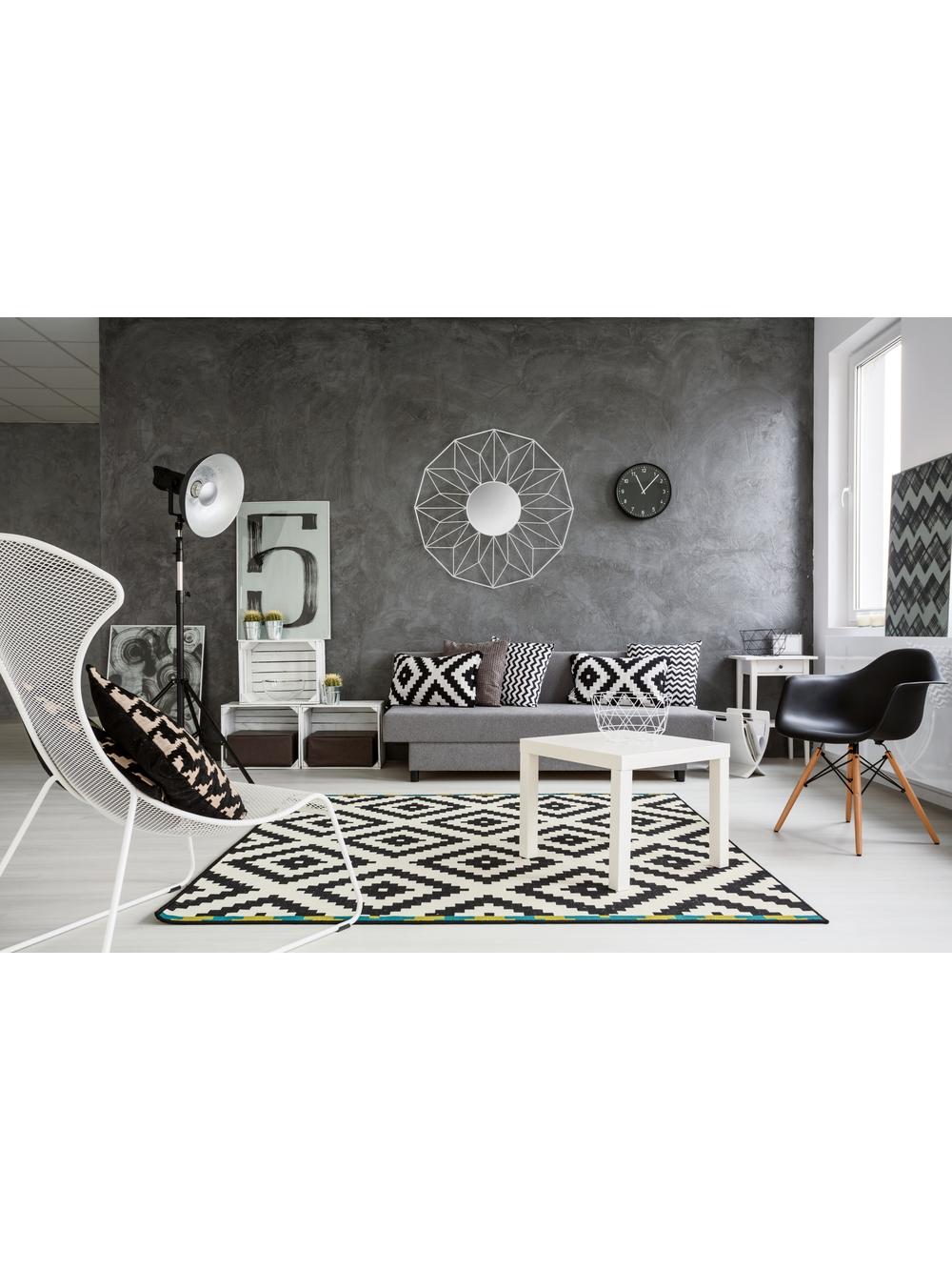 Lustro geometryczne 12-kątne białe 58 cm MC60375