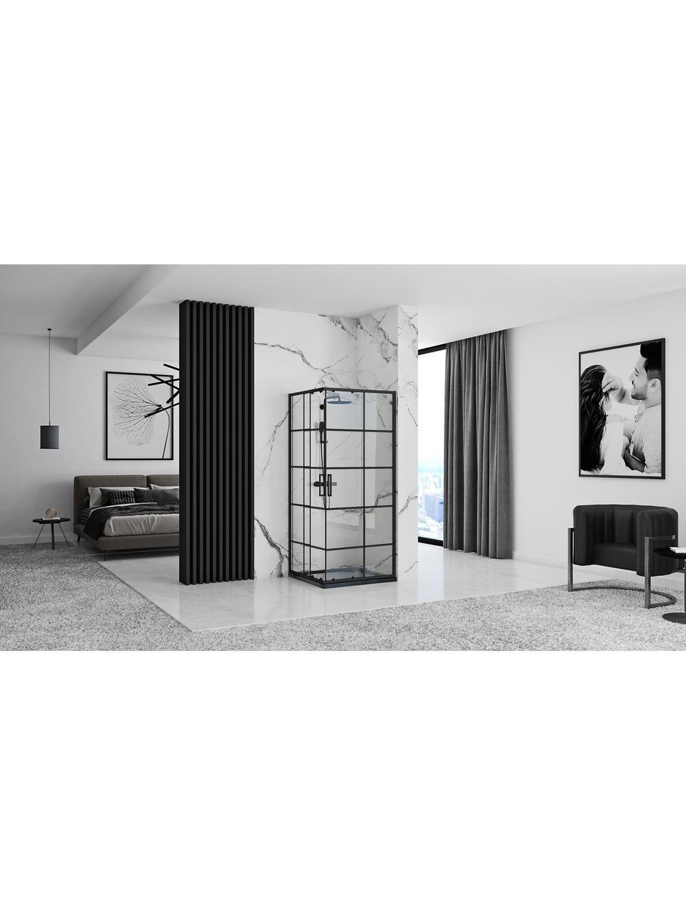 Kabina prysznicowa Rea Concept Black 80x80