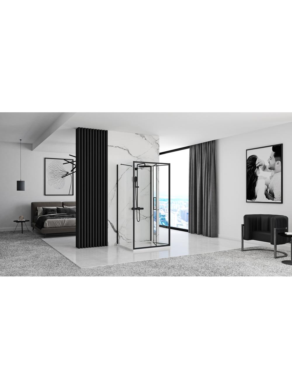 Kabina Prysznicowa Przyścienna Rapid Fold Black