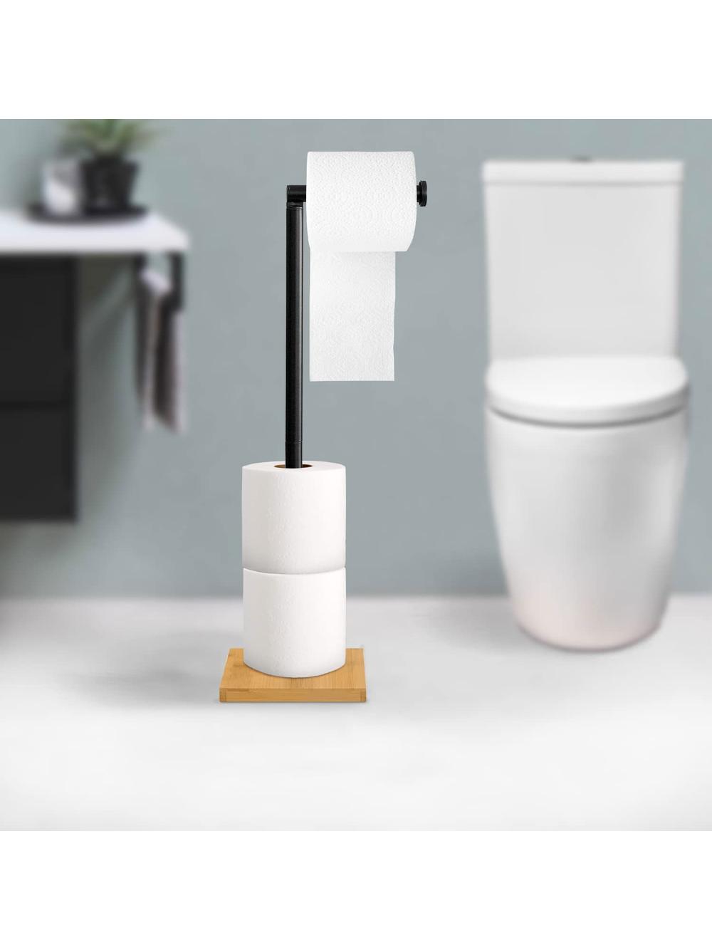 Stojak na papier bambusowy czarny P70505