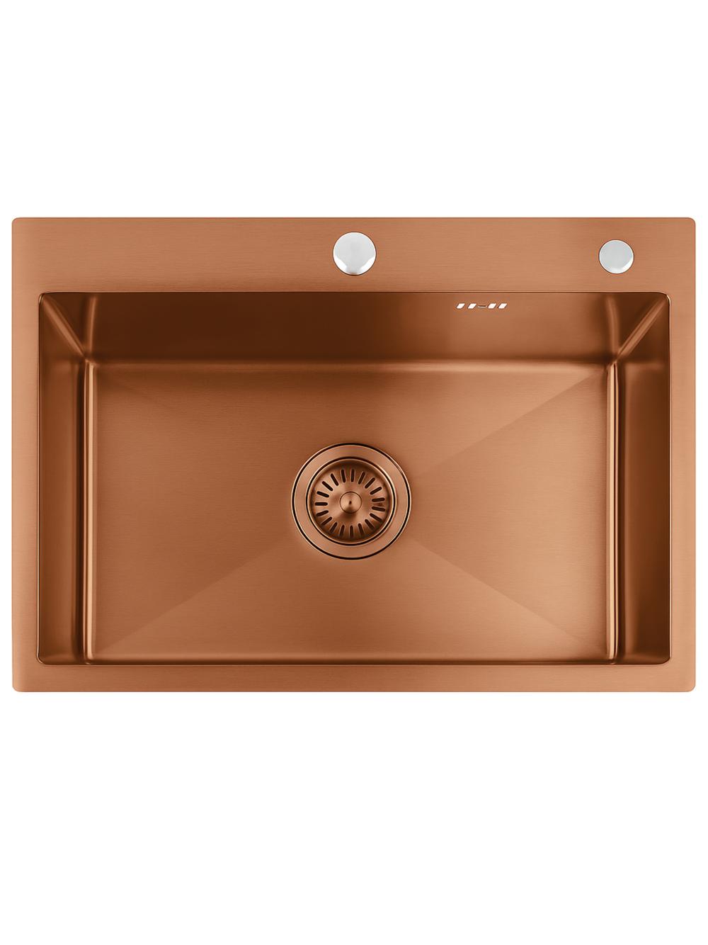 Stainless steel sink Liam BRUSH COPPER