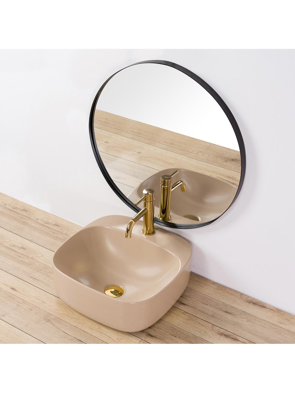 Umywalka nablatowa Rea Luiza 42 Beige MAT