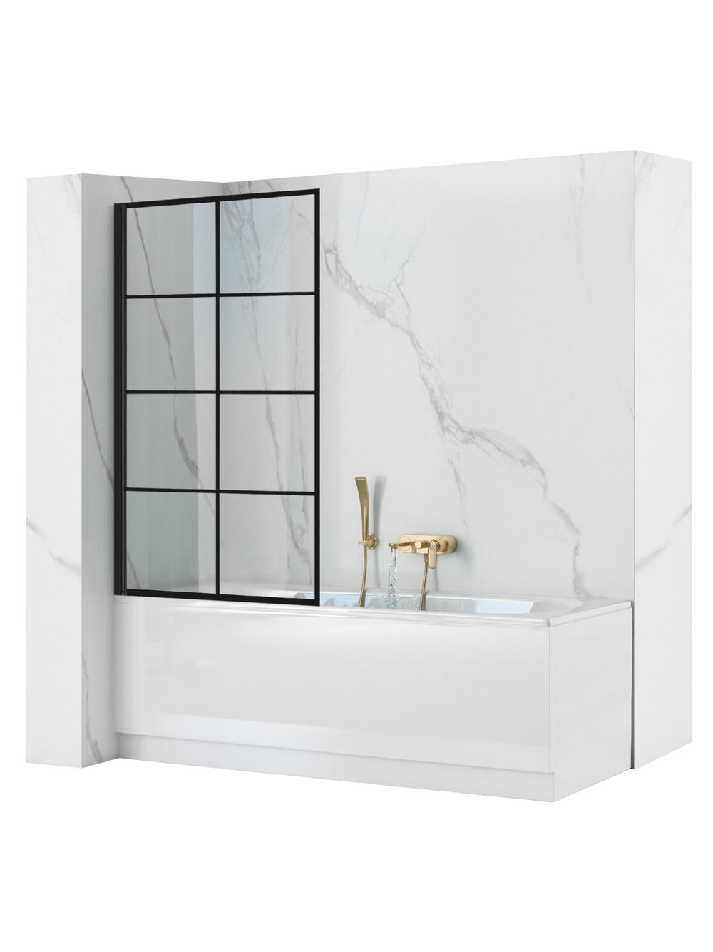 Parawan nawannowy Rea Lagos-1 Fix Stały 80 Czarny Black