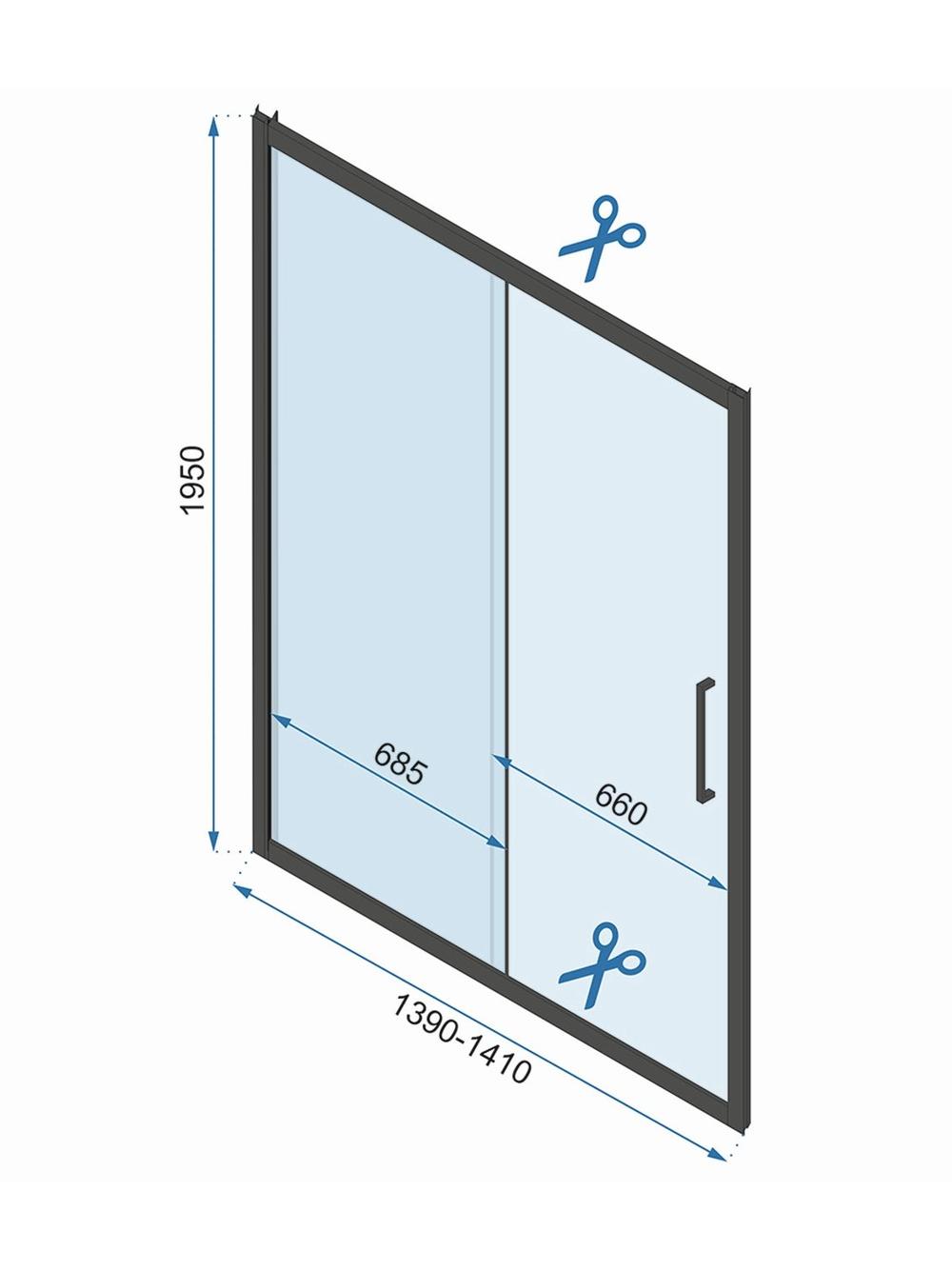 Drzwi Prysznicowe Przesuwne REA Rapid Slide 150 Złote Szczotkowane