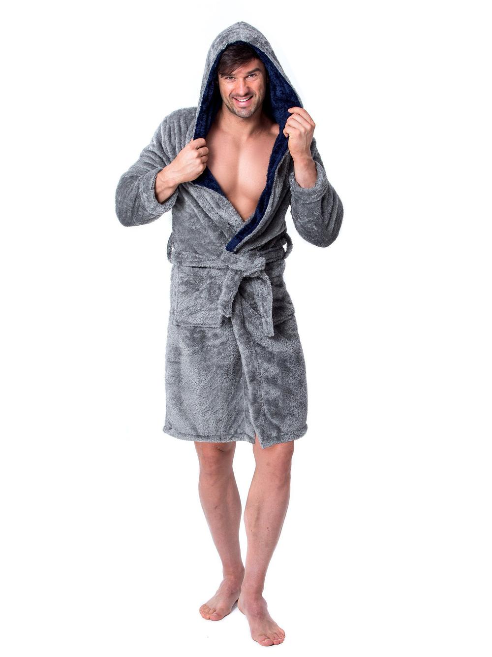 Szlafrok męski Jordan Grey Navy L
